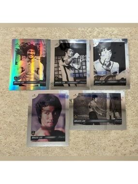 🇨🇦 SALE $3 ✅ Bruce Lee Dragon 2024 Silver Chrome Refractor MMA Movie Cards
